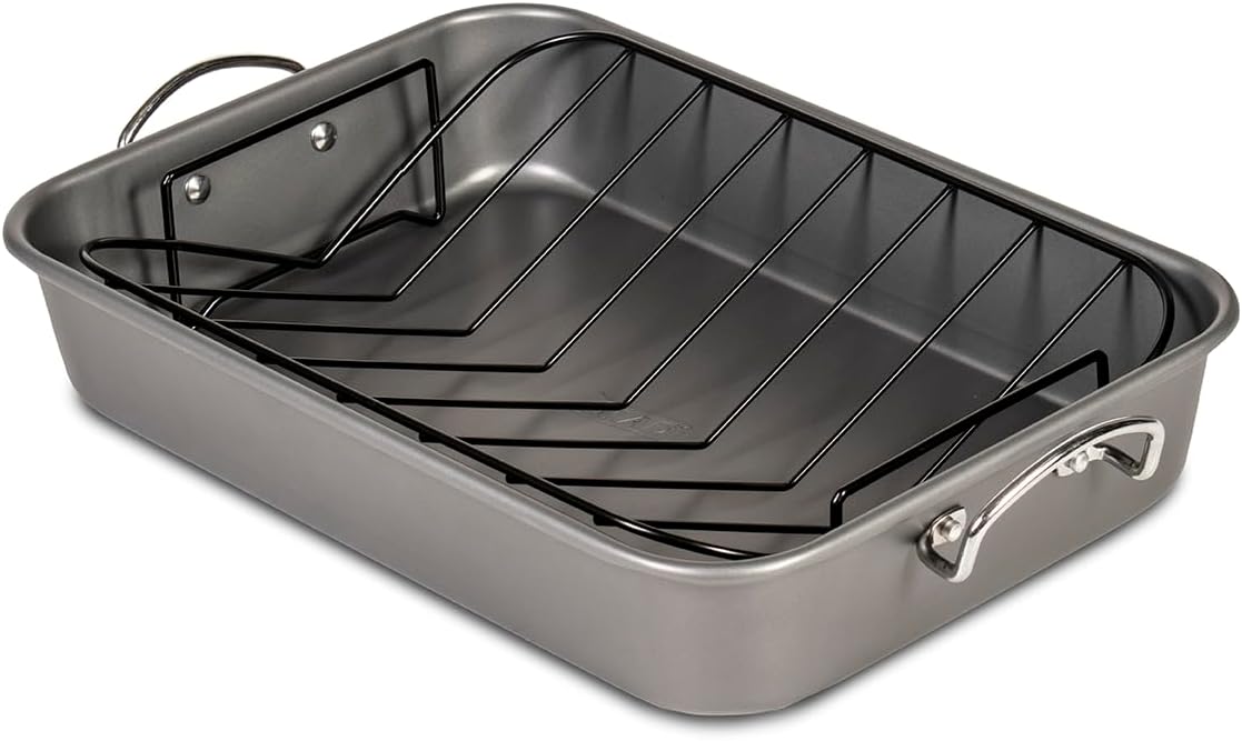 Nonstick Roasting Pan, Metal Bakeware Dish, Oven Roaster Tray, Baking Tray -11 Nonstick Roasting Pan, Metal Bakeware Dish, Oven Roaster Tray, Baking Tray -11
